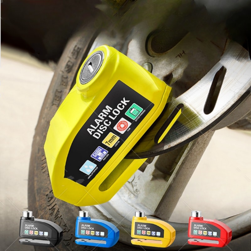 Motorcycle Alarm Lock Durable Bicycle AntiTheft Protection With Aluminum Alloy Disc Brake Lock 0