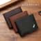 Frosted Leather Wallet For Men MultiSlot Coin Pocket Photo Holder Small Compact And Stylish 0