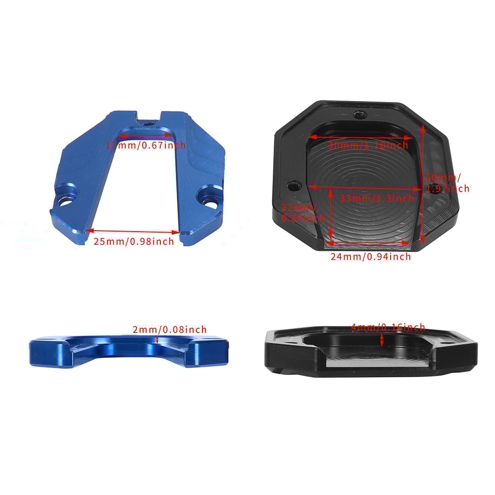 Motorcycle Kickstand Extender Foot Side Stand Extension Support Plate 5