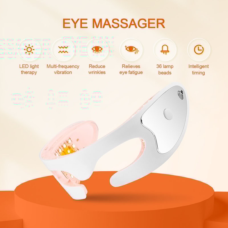 Anti-Aging Eye Massager with LED Photon Therapy Dark Circle Fine Line Reduction