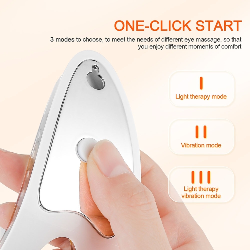 Anti-Aging Eye Massager with LED Photon Therapy Dark Circle Fine Line Reduction