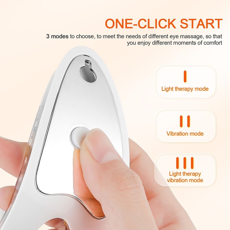 Anti-Aging Eye Massager with LED Photon Therapy Dark Circle Fine Line Reduction