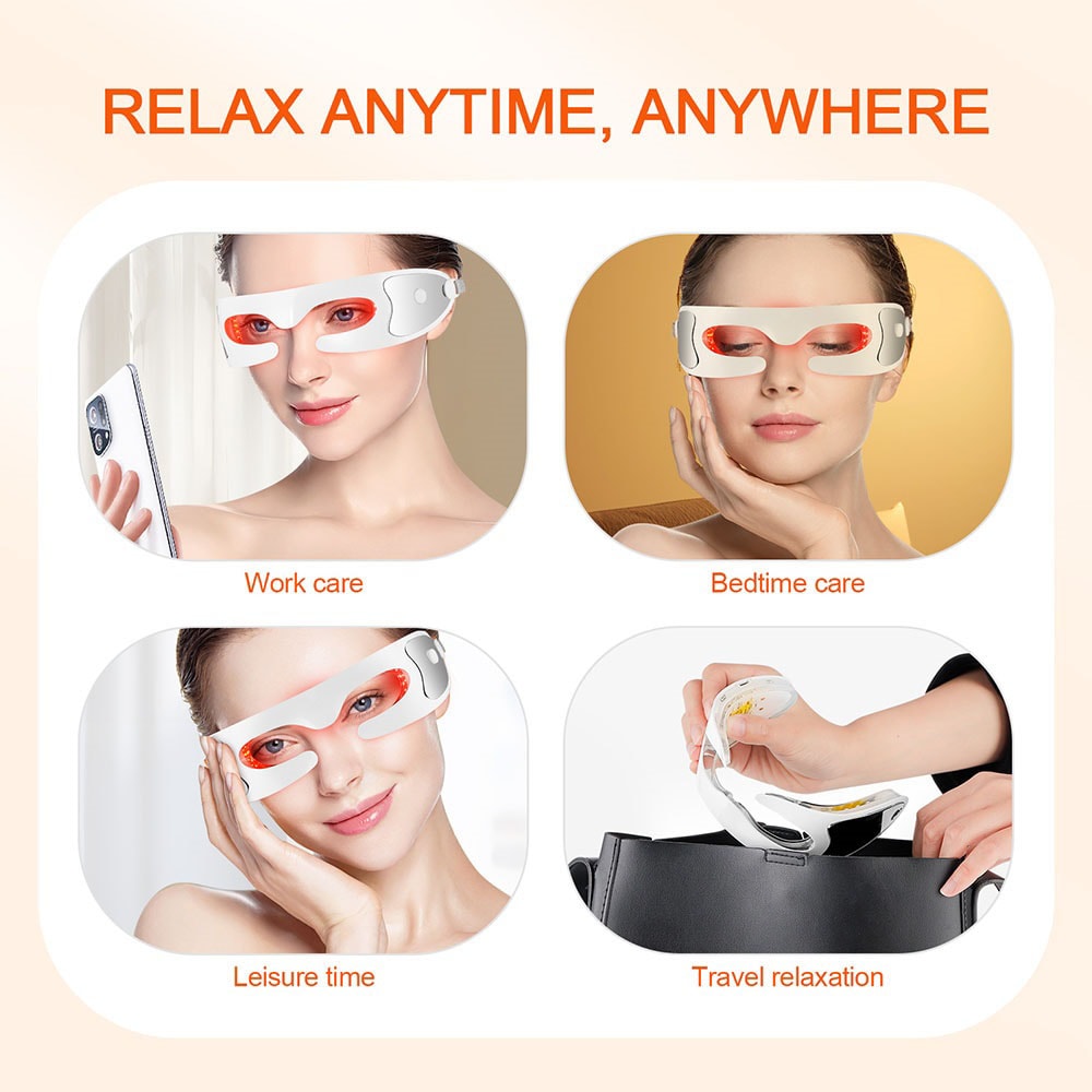 Anti-Aging Eye Massager with LED Photon Therapy Dark Circle Fine Line Reduction