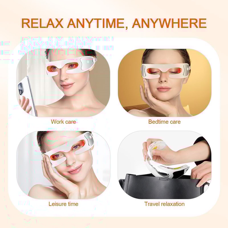 Anti-Aging Eye Massager with LED Photon Therapy Dark Circle Fine Line Reduction
