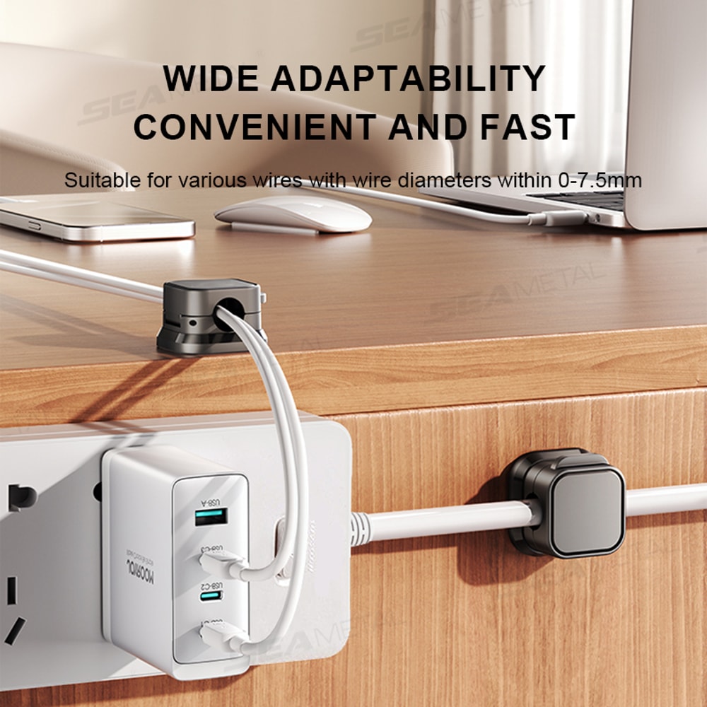 Magnetic Cable Holder Cord Clip SelfAdhesive Organizer For Home Office And Car 2