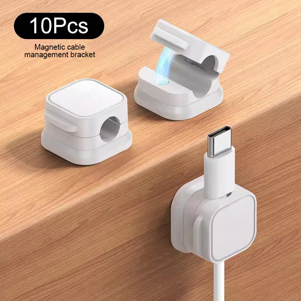 Magnetic Cable Holder Cord Clip SelfAdhesive Organizer For Home Office And Car 6