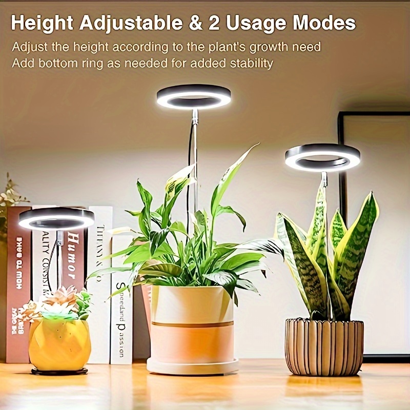 LED Grow Light With Full Spectrum Adjustable Timer USB Powered Indoor Plant Light For Height Angle 1