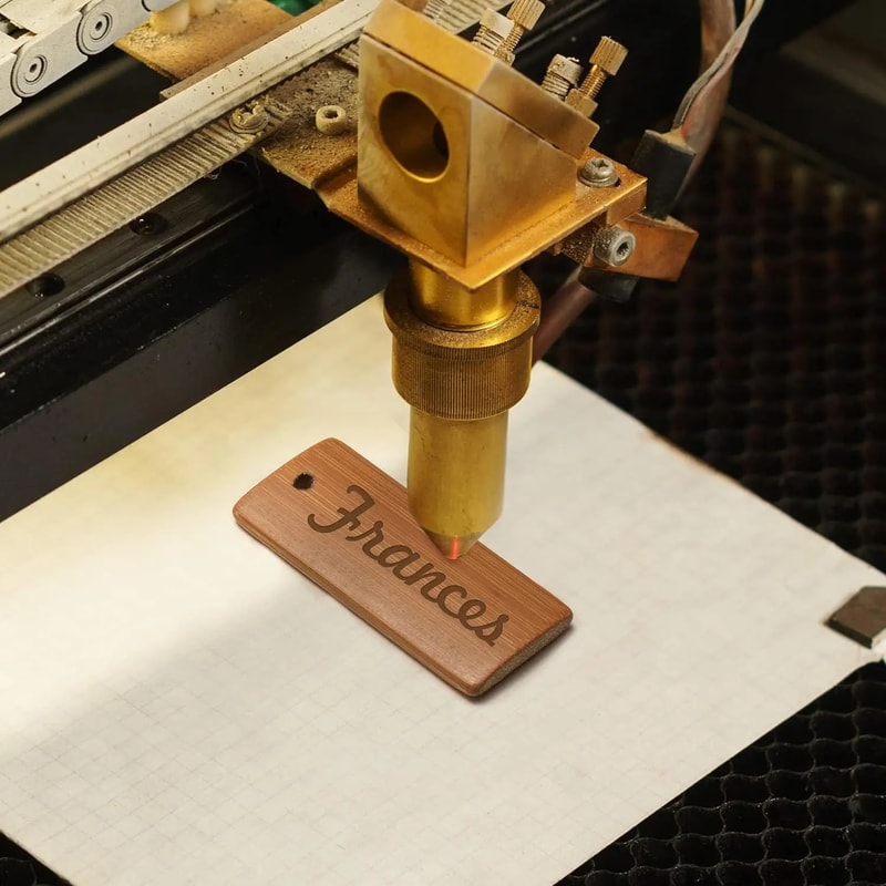 Natural Bamboo Keychain Blanks for Engraving Unfinished Tags for Custom Key Rings