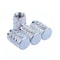 Silver Aluminum Tire Valve Stem Caps For US Schrader Knurling Style 7