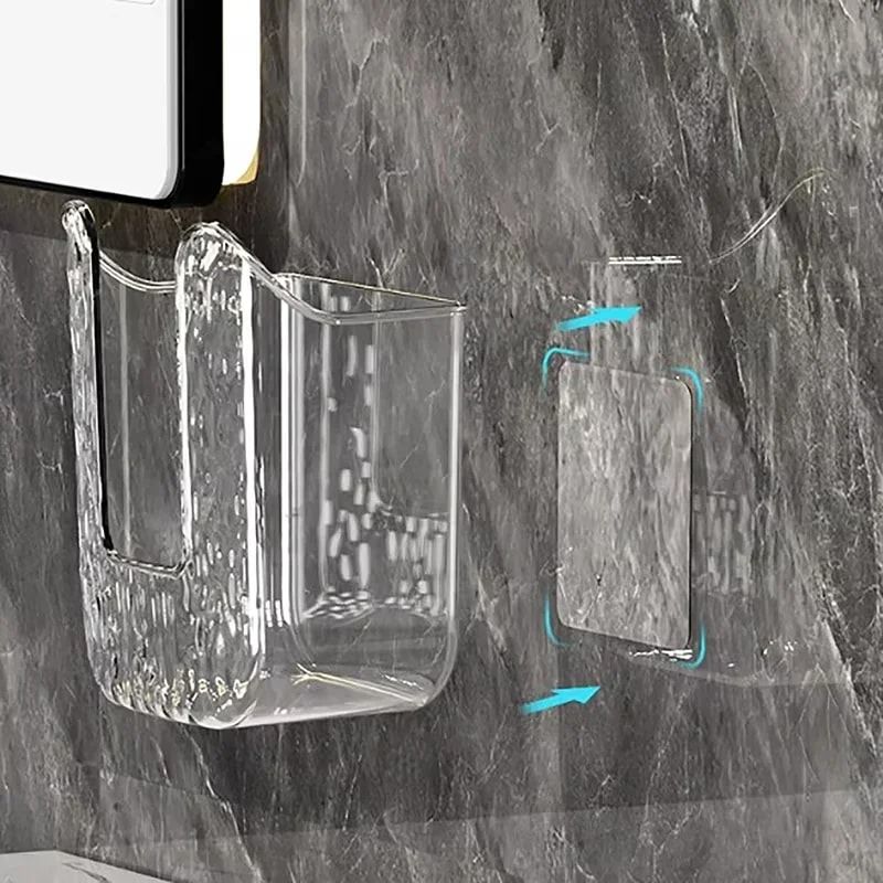 Wall-Mounted Punch-Free Wet Wipes Storage Box for Bathroom and Kitchen Light Luxury Tissue Holder