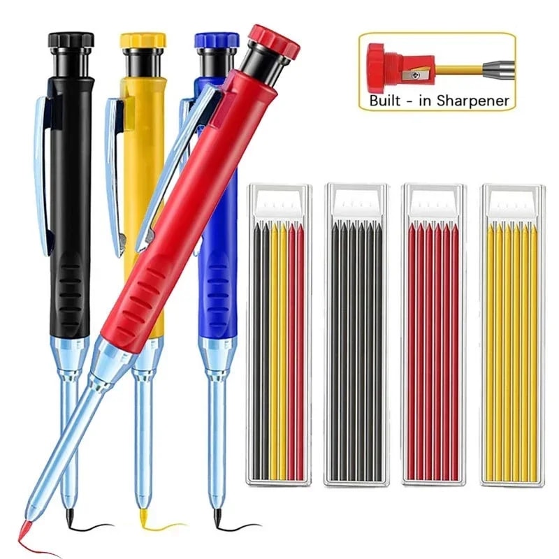 Solid Carpenter Mechanical Pencil With Sharpener Premium Tool For Woodworking And Construction Idea 1