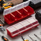 Multi-Compartment Organizer Box for Small Parts Durable Plastic Storage Case for Jewelry, Screws Hardware