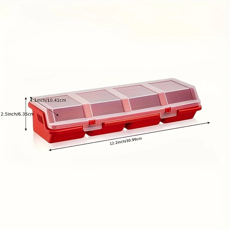 Multi-Compartment Organizer Box for Small Parts Durable Plastic Storage Case for Jewelry, Screws Hardware