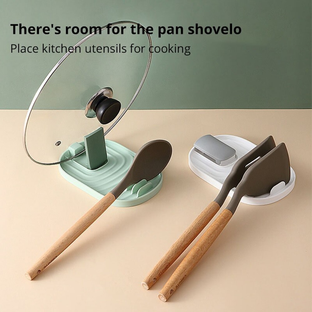 Silicone Nordic Pot Lid Shovel Storage Rack NonSlip Multifunctional Kitchen Organizer 4