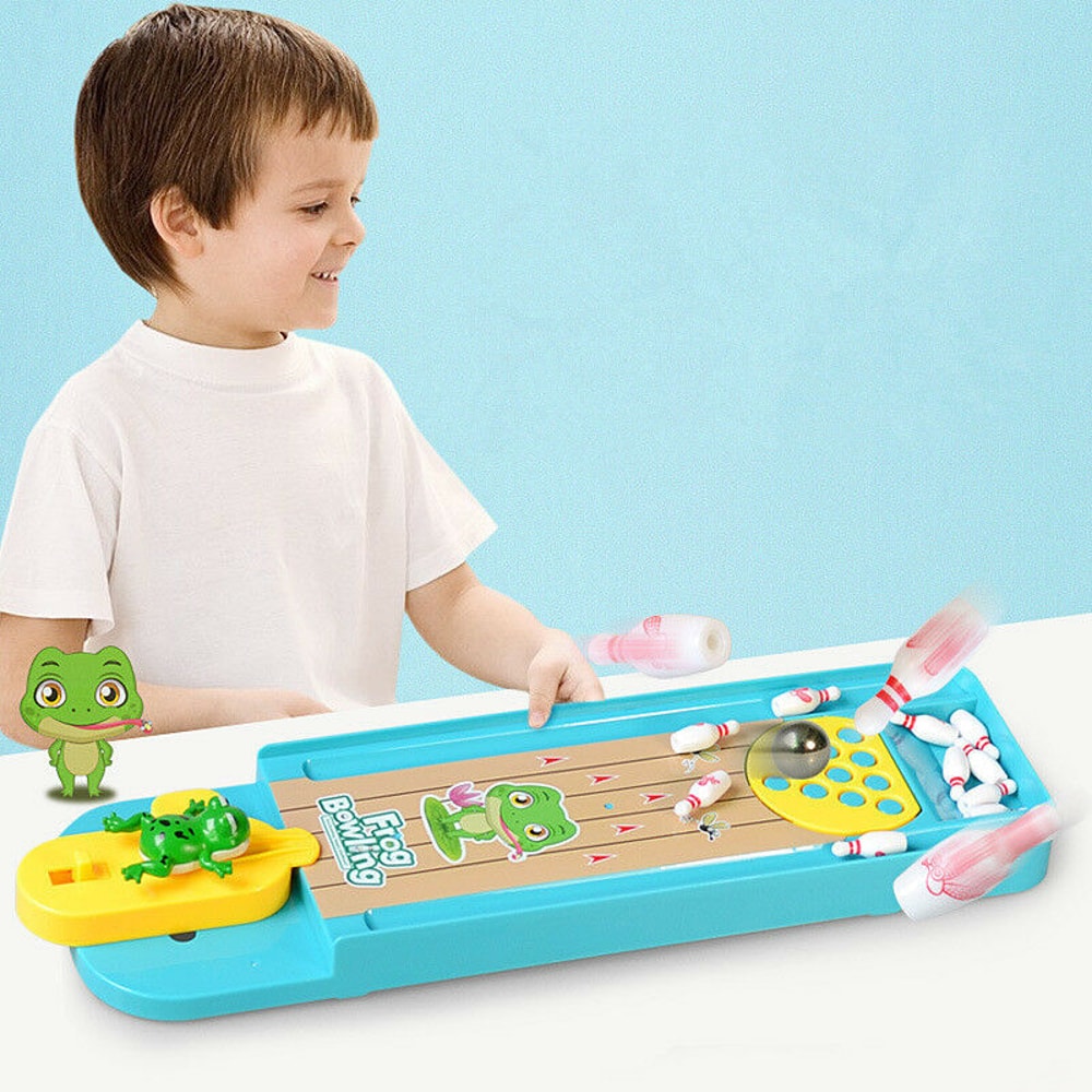 Mini Frog Bowling Interactive Game For Children Educational ParentChild Fun 0