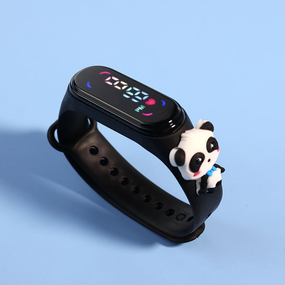 Fashion Mickey LED Childrens Watch for Girls Waterproof Sports Touch Screen Bracelet with Spiderman Doll Design