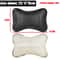 Ergonomic PU Leather Car Neck Pillow for Head Pain Relief, Universal Headrest with Filled Fiber