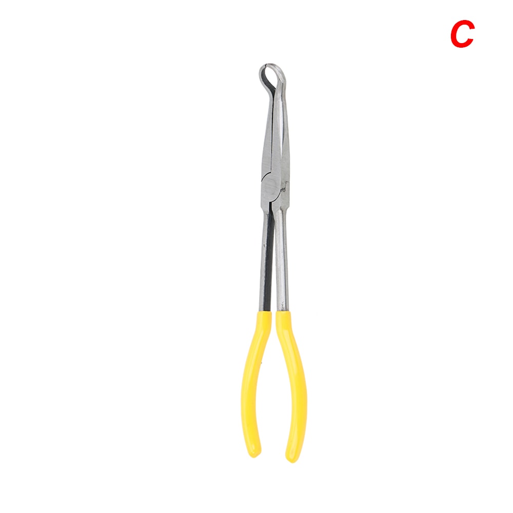 DIY Extra Long Nose Pliers Premium Straight Bent Tip Mechanic Hand Removal Tools For Auto Care Span 8