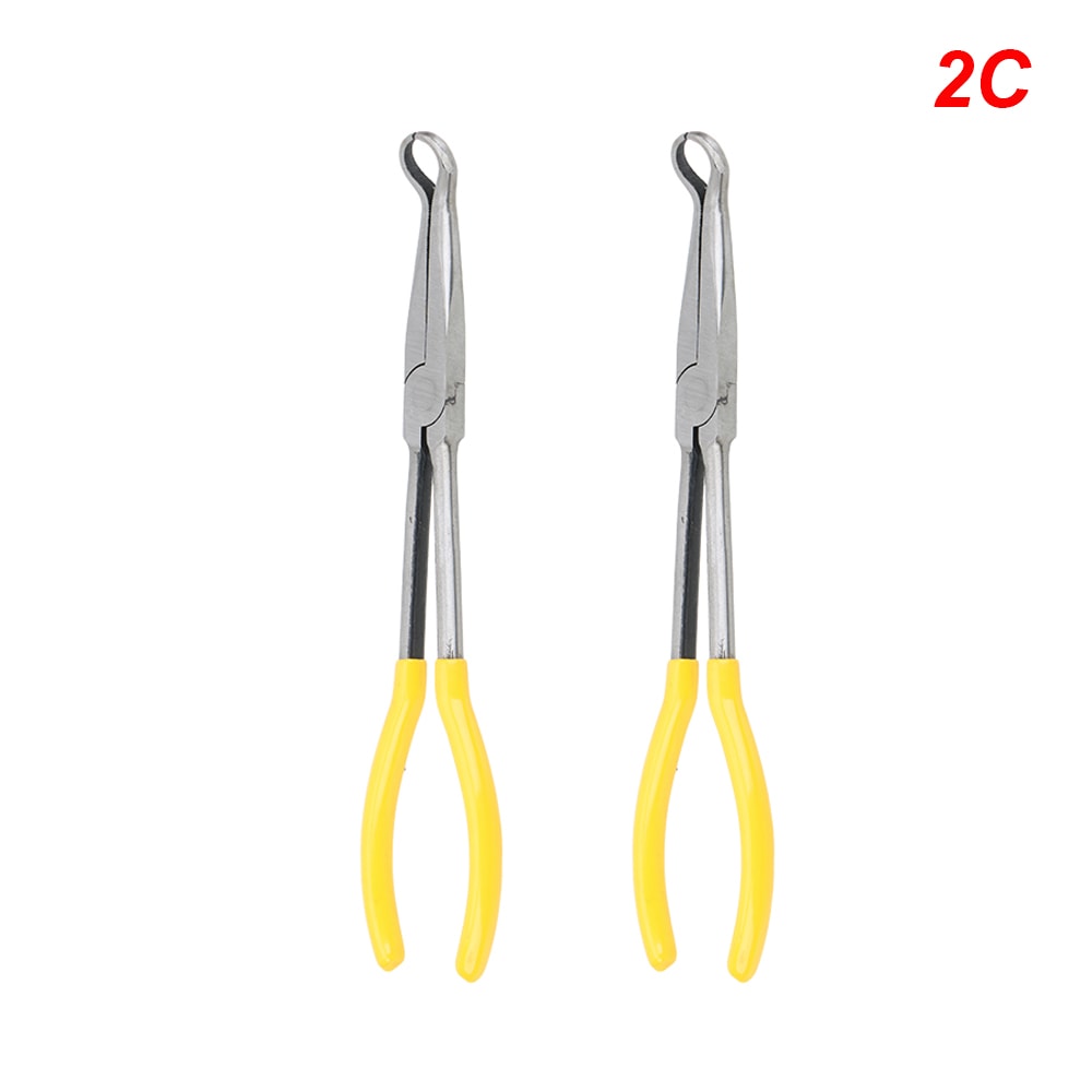 DIY Extra Long Nose Pliers Premium Straight Bent Tip Mechanic Hand Removal Tools For Auto Care Span 12