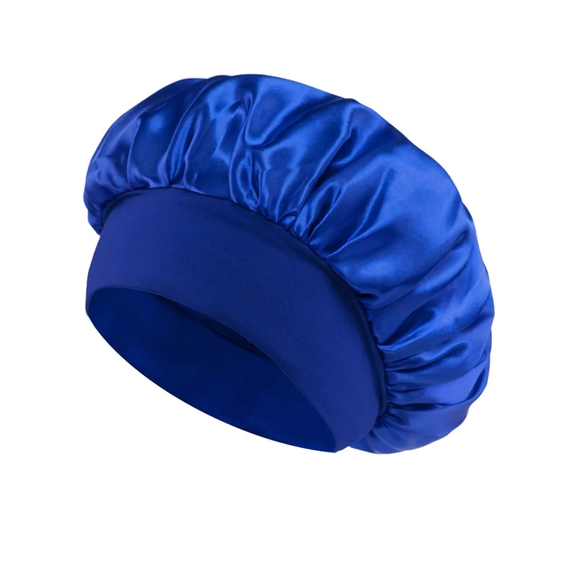 Silk Satin Bonnet for Sleeping Wide-Brimmed Hair Care Hat with Soft Elastic Band for Women