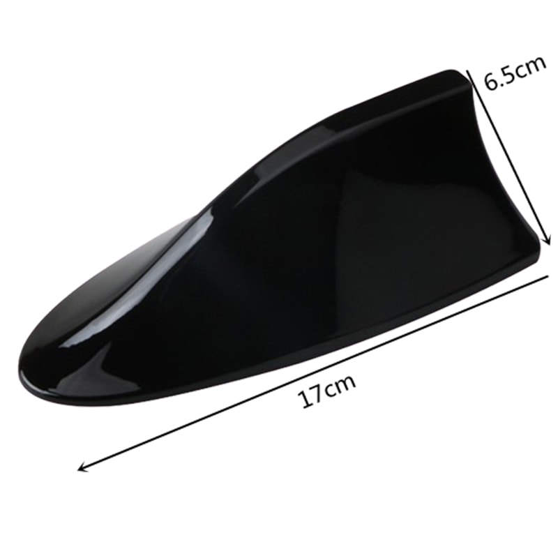 Universal Carbon Fiber Look Shark Fin Antenna for Cars, AM FM Signal Amplifier