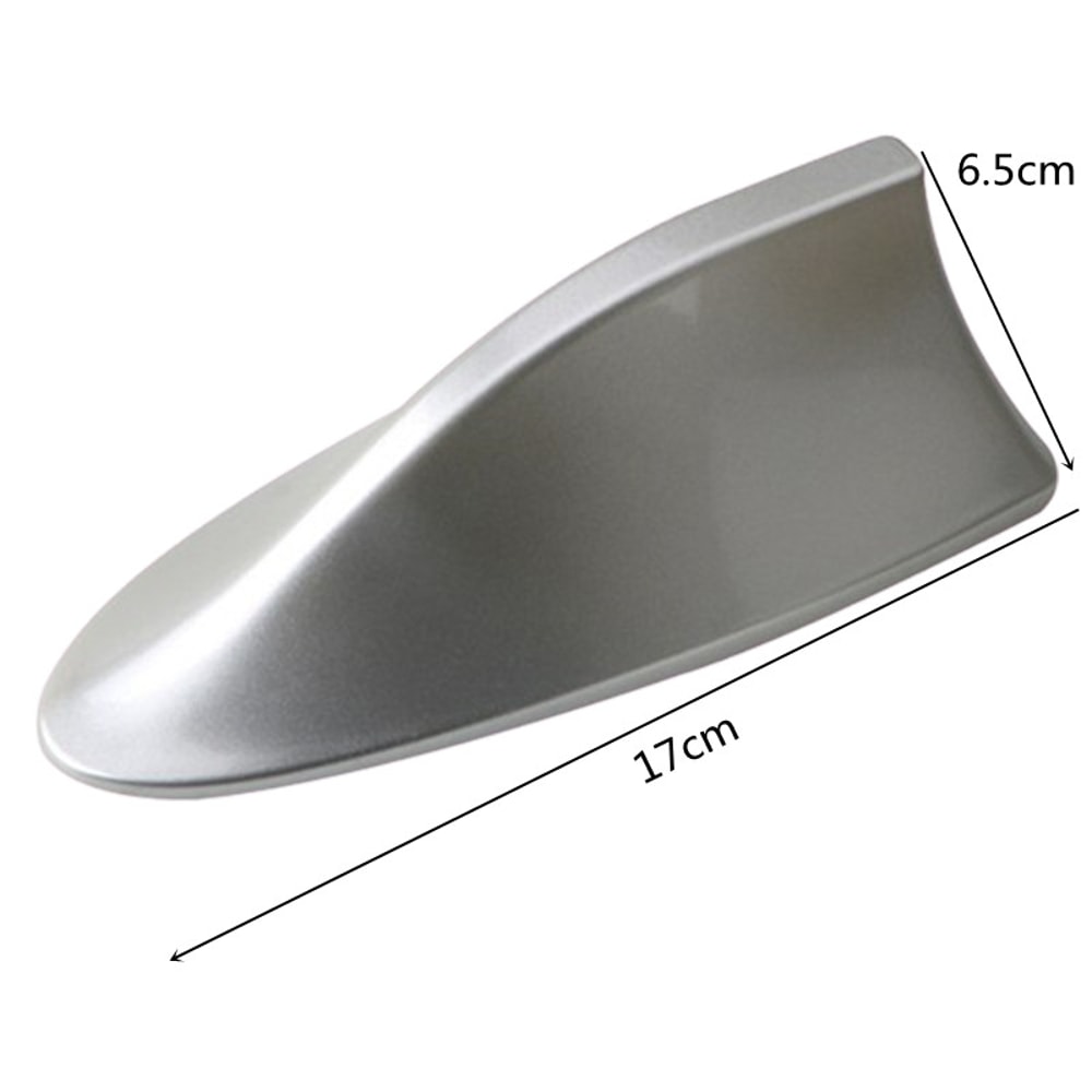 Universal Carbon Fiber Look Shark Fin Antenna for Cars, AM FM Signal Amplifier