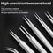 Precision Stainless Steel Tweezers Industrial Repair Tool, Bent Straight Tweezers for Accurate Work