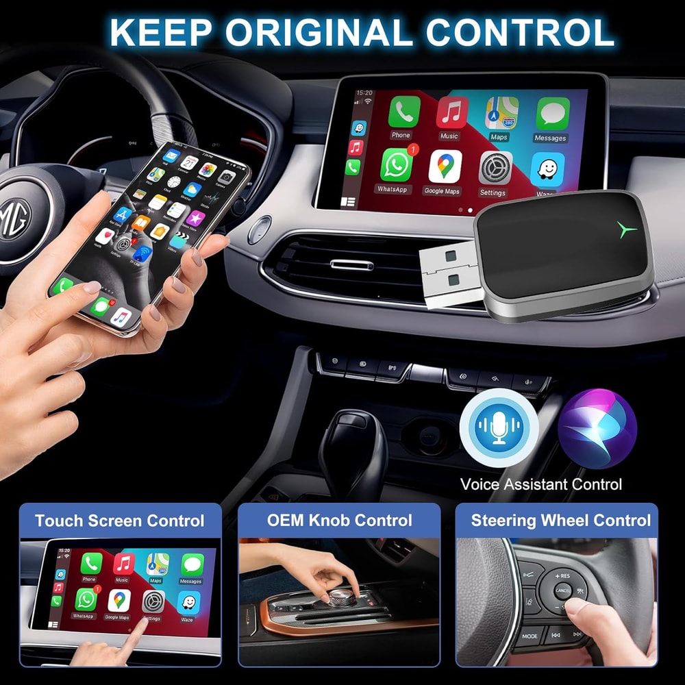 Wireless CarPlay Android Auto Wireless Adapter Box Automatic Connection Plug And Play Bluetooth Don 1