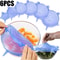Reusable Silicone Food Storage Lids Airtight Universal Stretch Covers for Kitchen Preservation