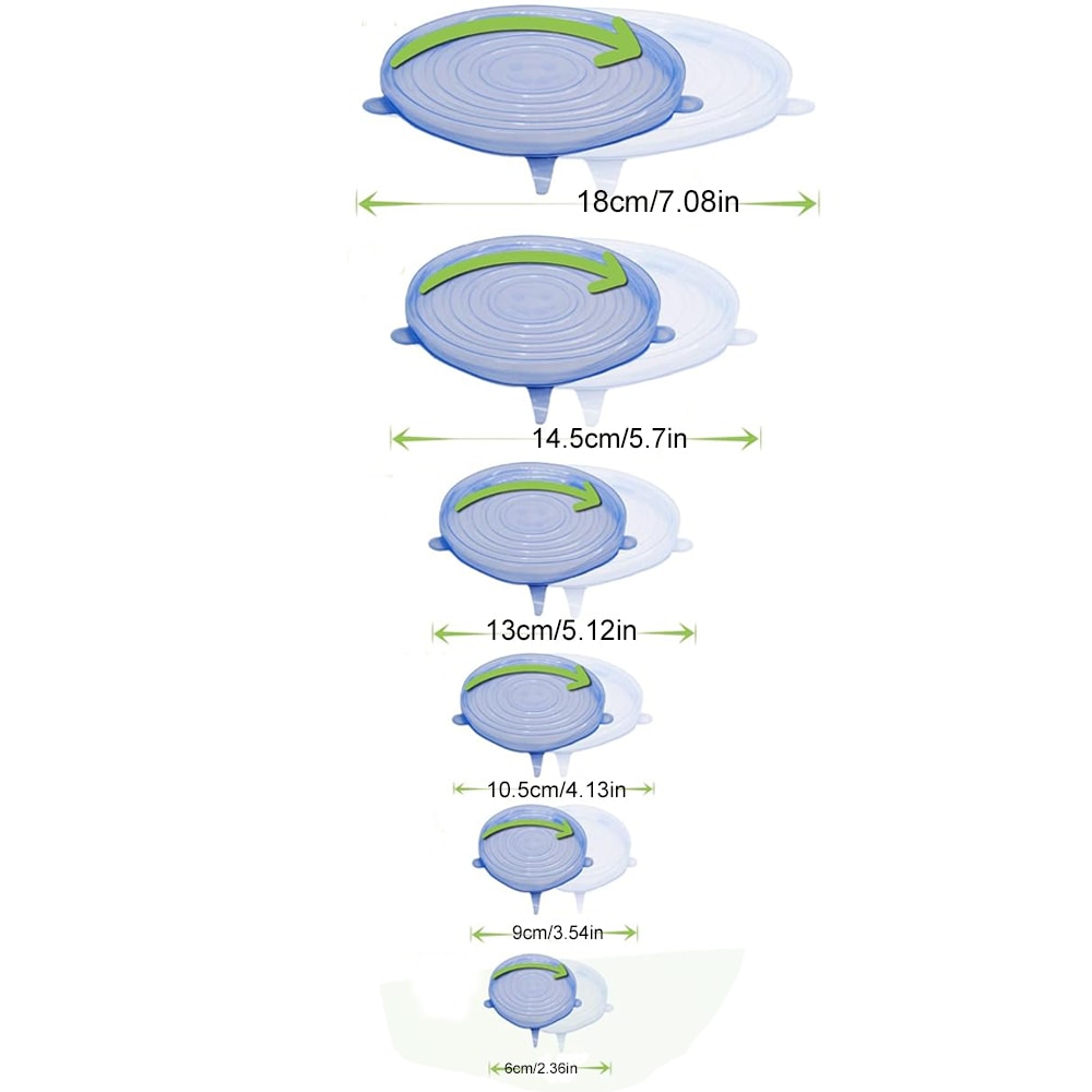 Reusable Silicone Food Storage Lids Airtight Universal Stretch Covers For Kitchen Preservation 4