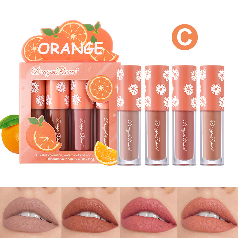 Velvet Matte Lip Gloss Set Non-Stick, Long-Lasting, Fruit Scented Lip Tint for Smooth Lightweight Wear