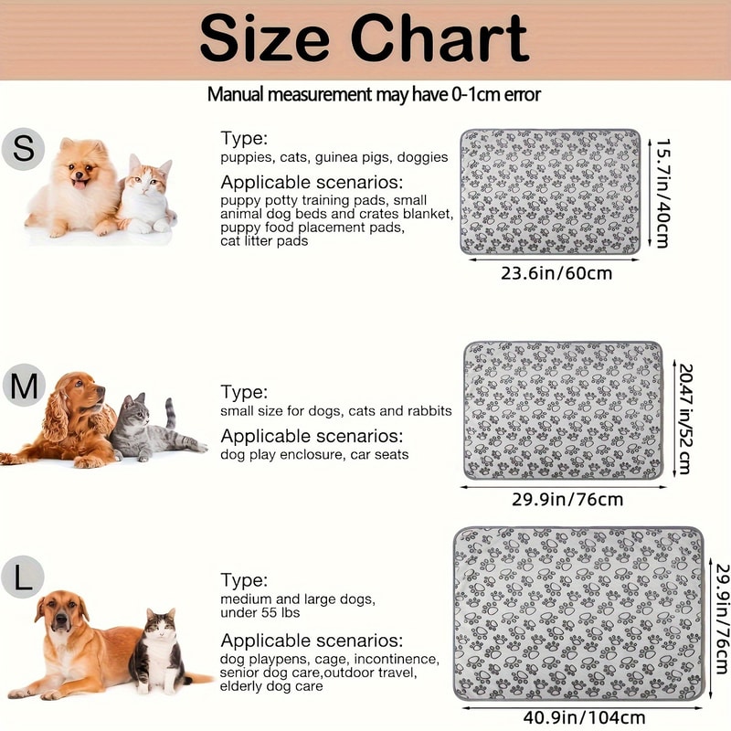Fluffy Cartoon Pattern Pet Blanket Soft, Warm Mat for Cats and Dogs