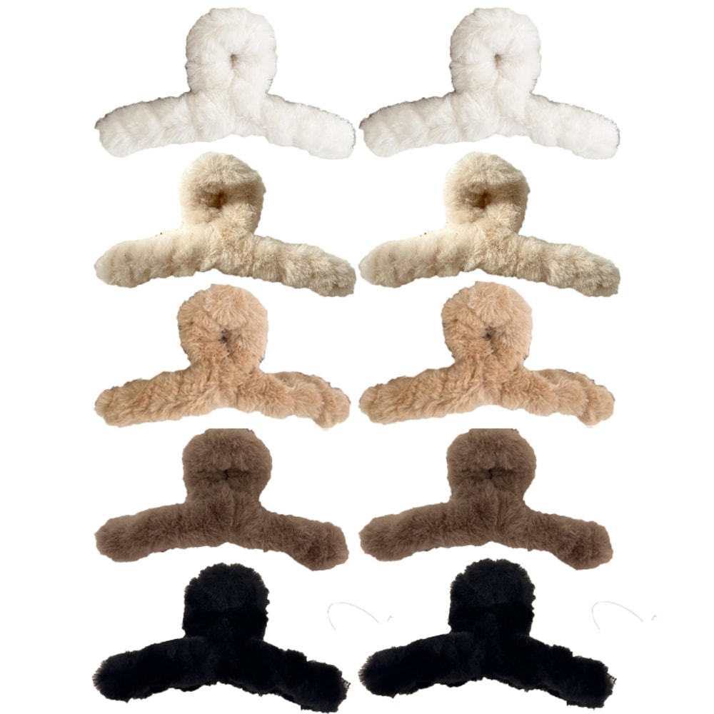 Elegant Plush Hair Clip Claw Extra Large Fashion Hair Accessory For Girls 7