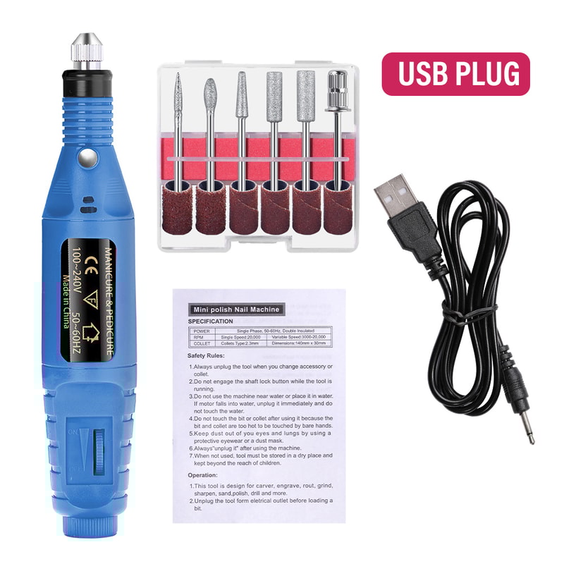 Electric Nail Drill Set for Manicures Pedicures Gel Polish Remover Nail Sander with Powerful Functions