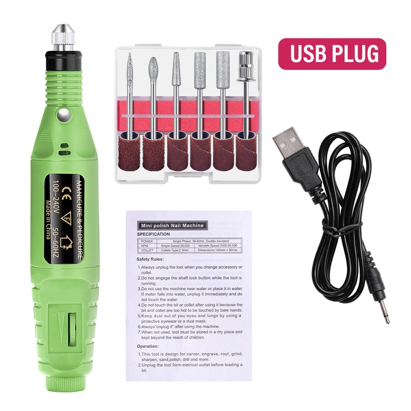 Electric Nail Drill Set for Manicures Pedicures Gel Polish Remover Nail Sander with Powerful Functions