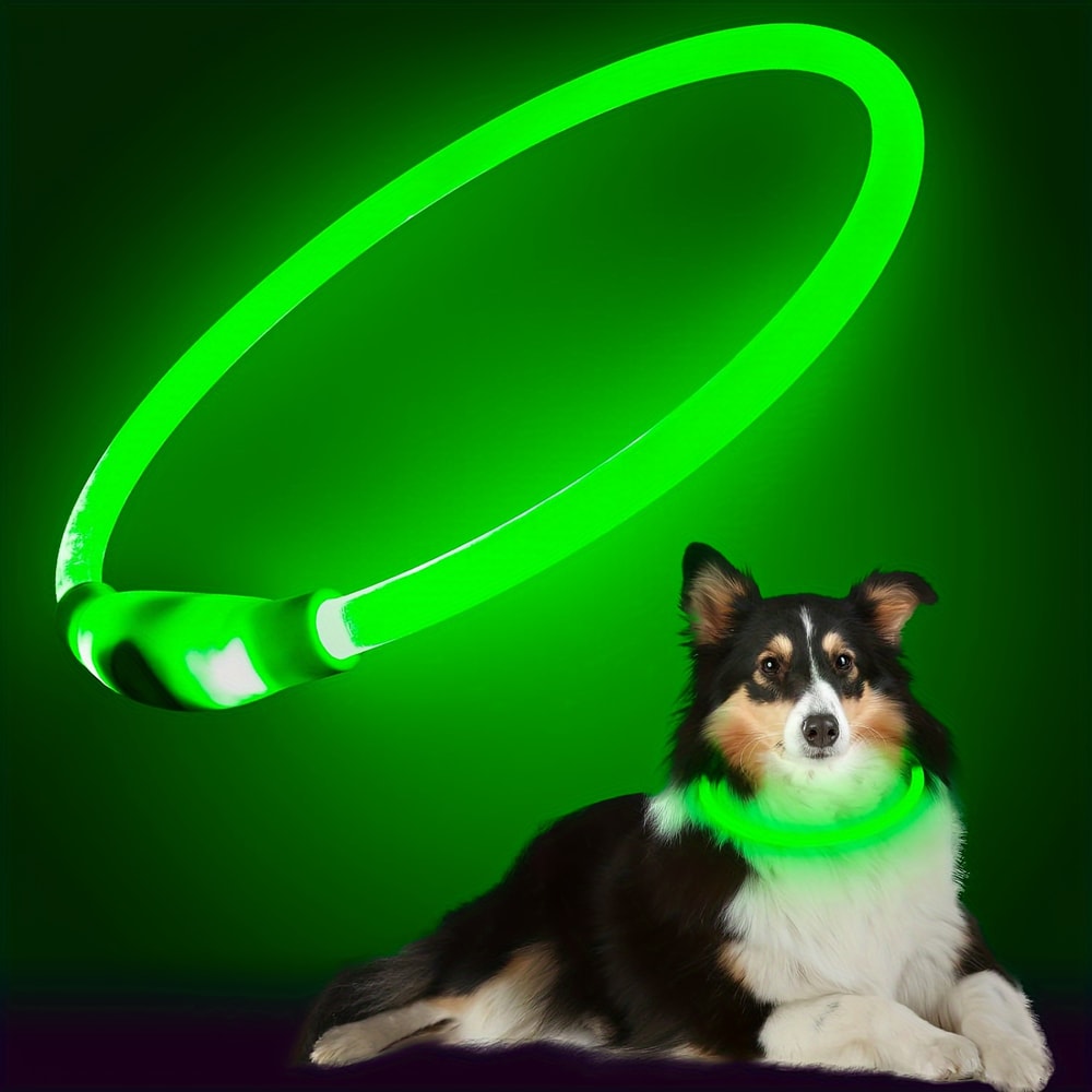 USB Rechargeable LED Dog Collar For Night Safety And Visibility 6