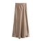 Elegant HighWaist Satin Skirt Summer Midi Skirt For Women Office Casual Wear 8