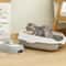 Spatter-proof Semi-Enclosed Litter Box for Cats Large Easy to Clean Toilet for Kittens and Adults