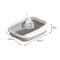 Spatter-proof Semi-Enclosed Litter Box for Cats Large Easy to Clean Toilet for Kittens and Adults