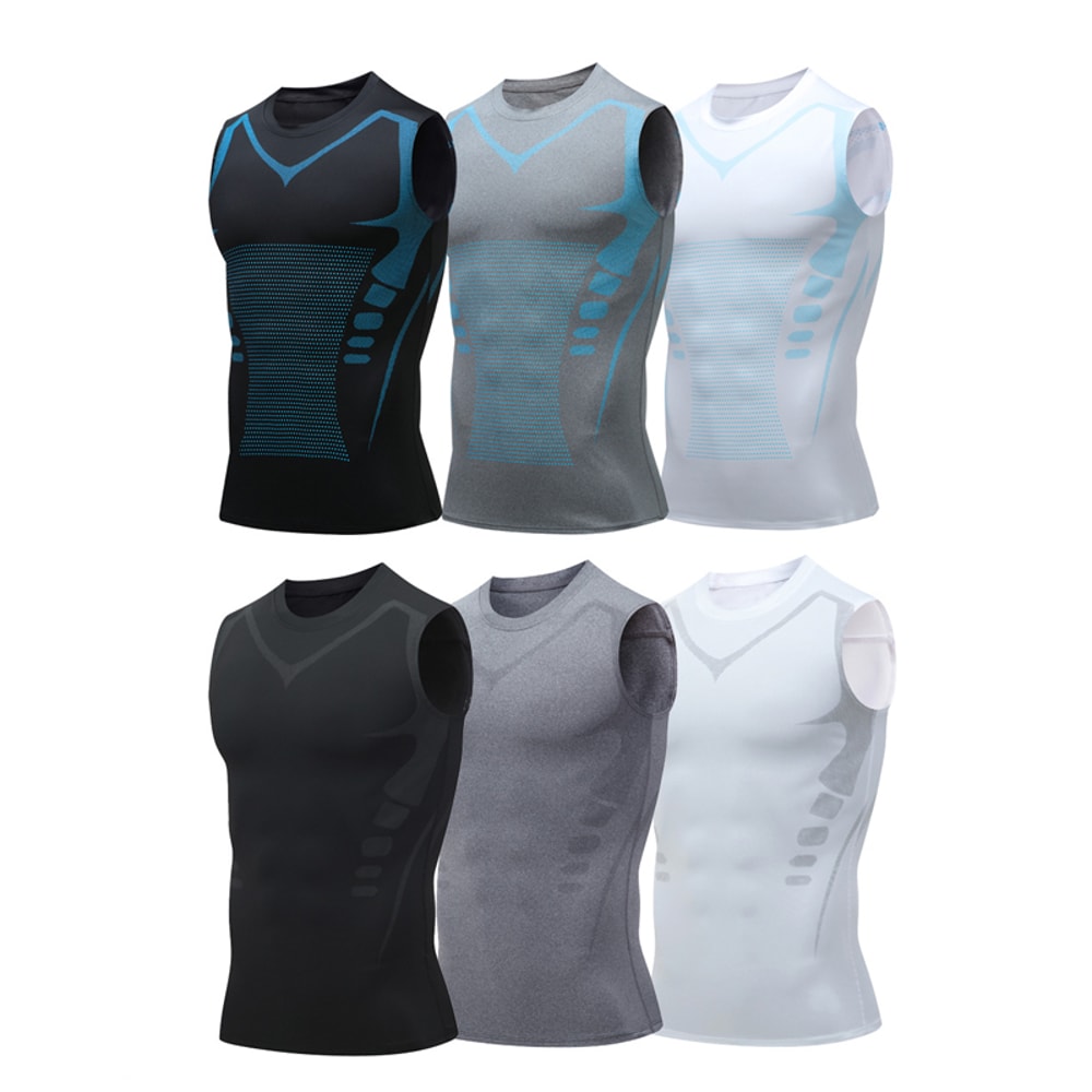 Compression Tank Top For Men Sleeveless Workout Gym Shirt For Bodybuilding Fitness 0