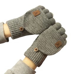 warm knitted fingerless gloves for men and women winter touch screen gloves for outdoor activities