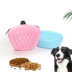 portable dog training bag silicone waist pack for snacks food storage
