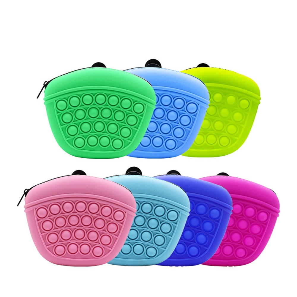 Portable Dog Training Bag Silicone Waist Pack for Snacks Food Storage