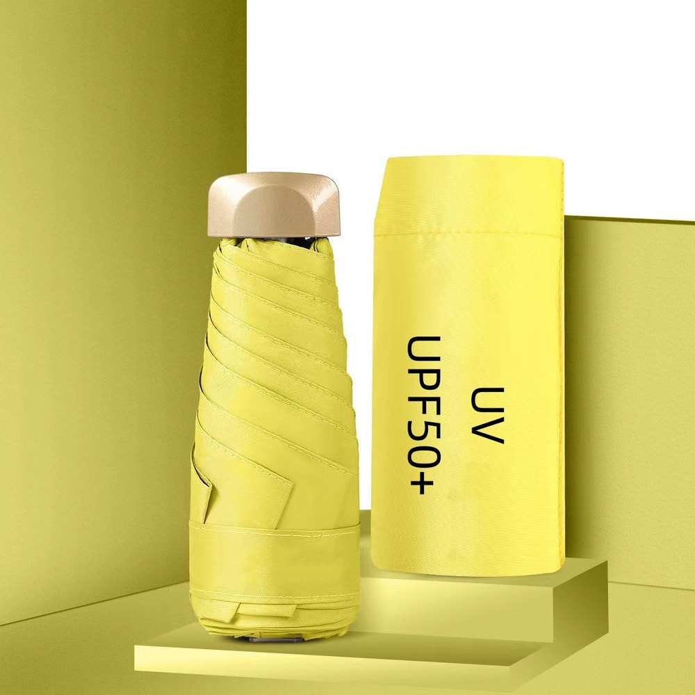 Mini Pocket Umbrella Small Sun Rain Umbrellas Vinyl Folding Umbrella UV Ultraviolet Protection Sun 16