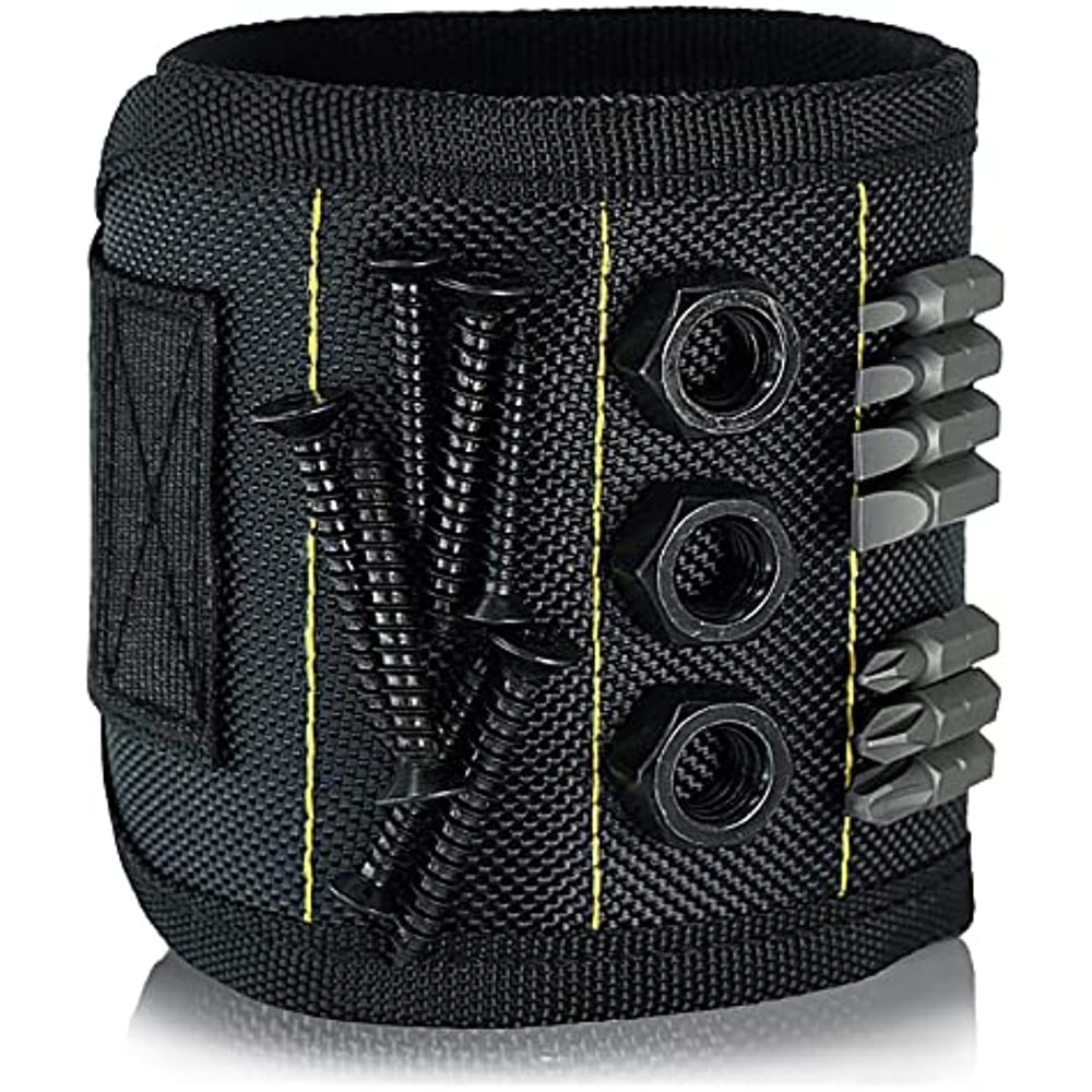 Magnetic Wristband Tool Holder Strong Magnetic Tool Belt for Screws Nails and Bits