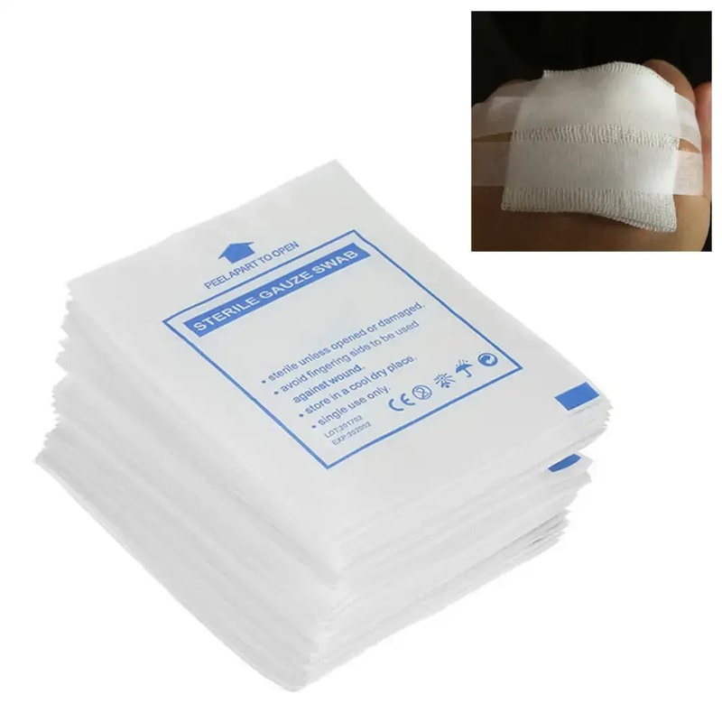 Sterile Gauze Pads Waterproof Wound Dressing Individually Wrapped First Aid Care 1
