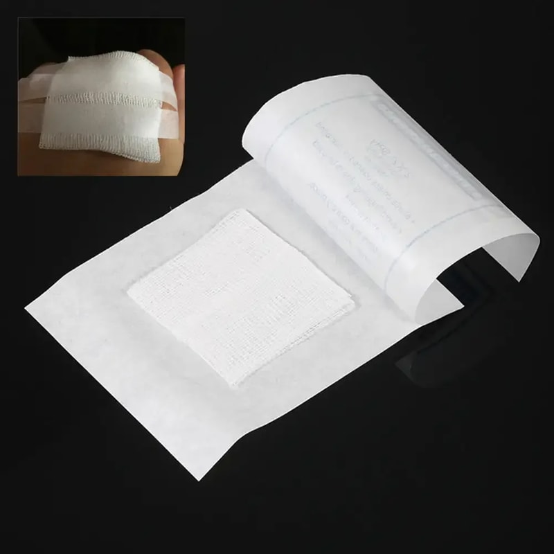 Sterile Gauze Pads Waterproof Wound Dressing Individually Wrapped First Aid Care 0