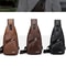 UrbanCharge Mens Chest Bag USB Charging Crossbody Sling Bag in PU Leather