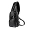 UrbanCharge Mens Chest Bag USB Charging Crossbody Sling Bag in PU Leather