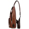 UrbanCharge Mens Chest Bag USB Charging Crossbody Sling Bag in PU Leather